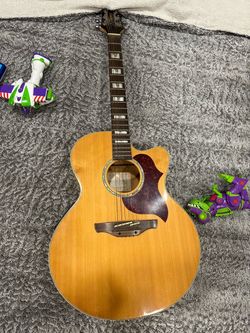 Acoustic-Electric Cutaway Guitar Natural Finish