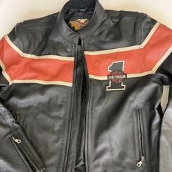 Leather Harley Davidson Jacket Size Large 