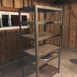 metal shelves