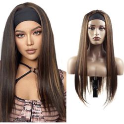 Hair Beauty | 27 Inch Brown Headband Wig | Style R6/6A 