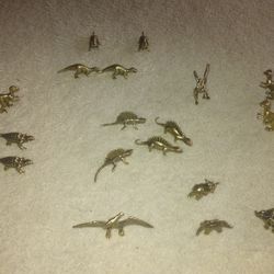 17 Brass Dinosaurs Mini Size Have A Little Weight To Them