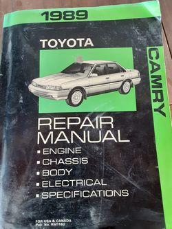Toyota Camry 1989 complete repair manual