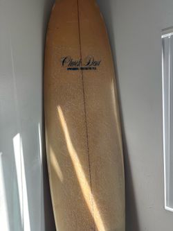 Chuck dent 1970’s vintage surfboard refurbished 8ft