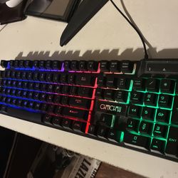 Keyboard and mouse with mouse pad