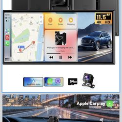 Brand new 11.5" Extra Large Wireless CarPlay Screen Android And apple, 4K Portable Car Play Screen