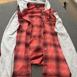 The North Face Flannel Shirt with Hood Size Small