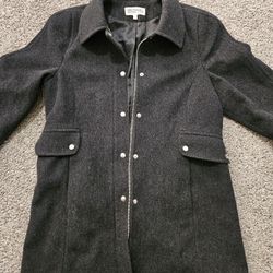 Michael Michael Kors Wool Blend Coat Jacket Women’s Size 12 Charcoal Gray