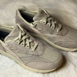 SAS Tour Leather & Mesh Taupe Sneakers