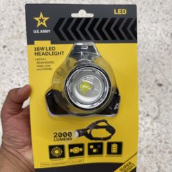 Brand New Army 18W LED Headlight - 2000 Lumens