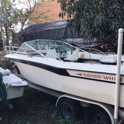 Motor Johnson 150  Listo Para Navegar Bote 19  Pies  Con Trailer Como Nuevo Doble Ejes  