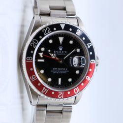 Rolex GMT Master II Coke 40 Black Dial 16710 