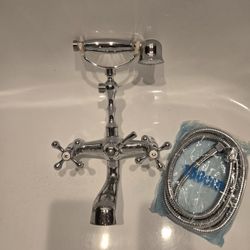 Clawfoot Tub Faucet 4in - 6" Chrome 