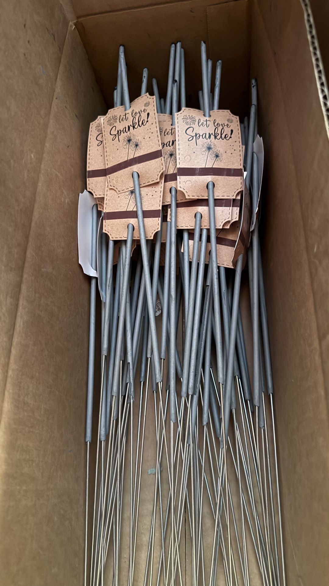 Wedding Sparklers with tags