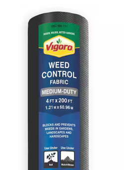 WEED BARRIER 4 FT X 200 FT ROLL - NEW, IN PLASTIC - $45