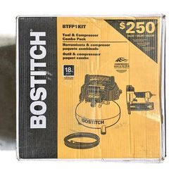 BOSTITCH BTFP1KIT Brad Nailer & Air Compressor Combo Kit
