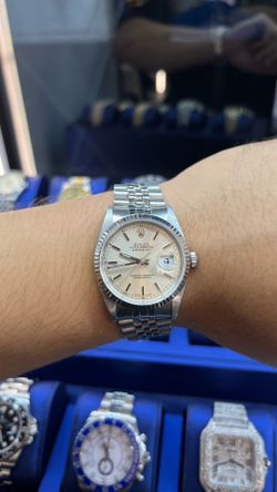 Rolex Datejust 36MM Silver Patina Dial with Roman Track on Jubilee