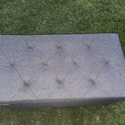 New Gray Ottoman 