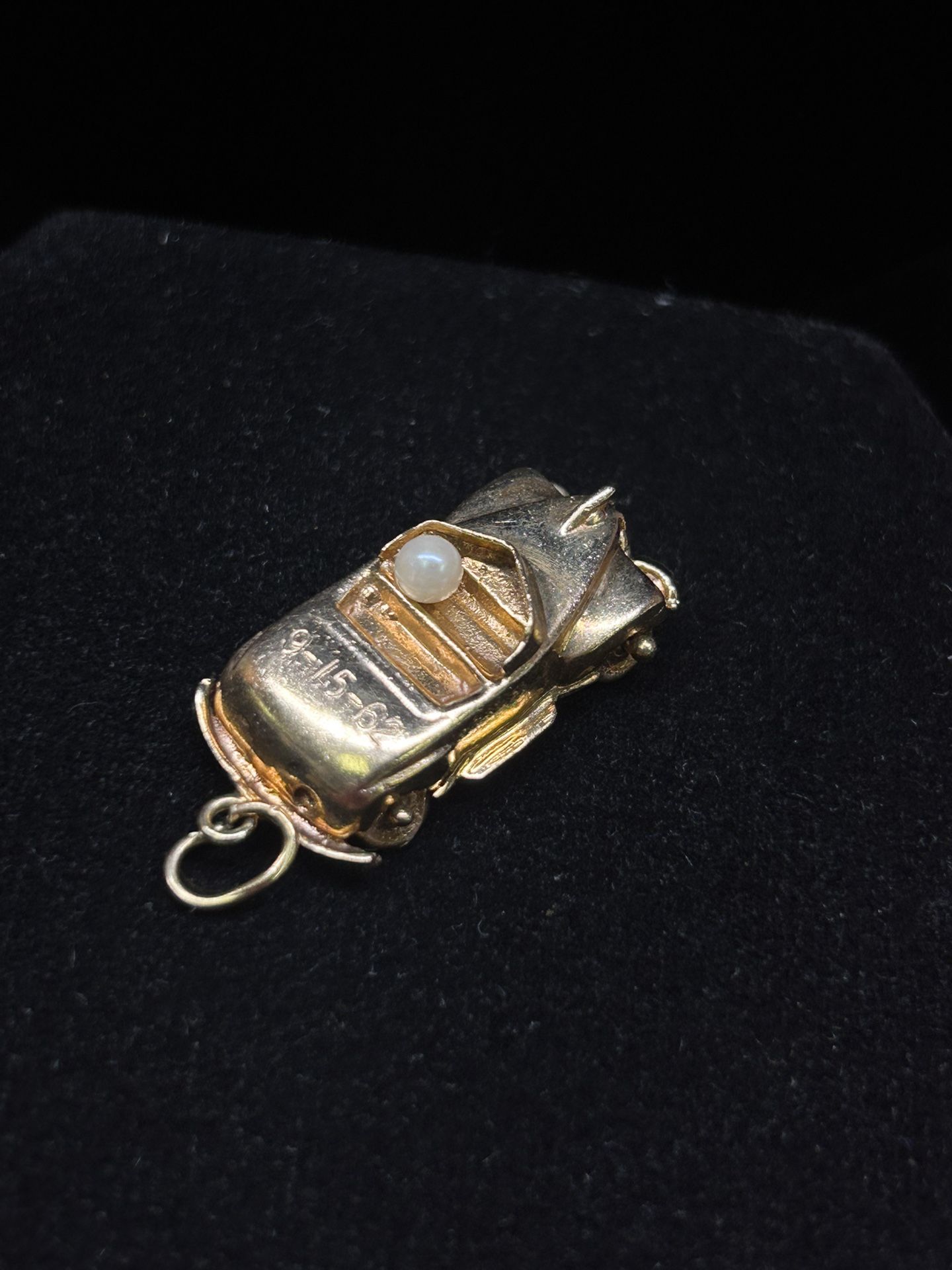 14K Pearl Rolls Royce Charm 