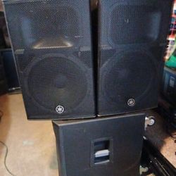 Yamaha DHR15 Two Tops And Subwoofer Self Powered 