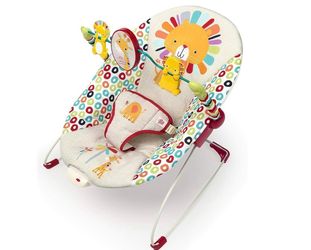 Bright Starts Portable Baby Bouncer Soothing Vibrations  Gender Neutral Open Box