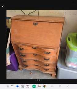 40x40 Scalloped Mirror $60
Vintage oak desk $40
$80 for both