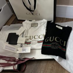 $600 For BOTH / GUCCI Oversize T-shirt with Gucci logo