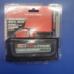 Brand New Milwaukee M18 REDLITHIUM High Output XC8.0 Battery 