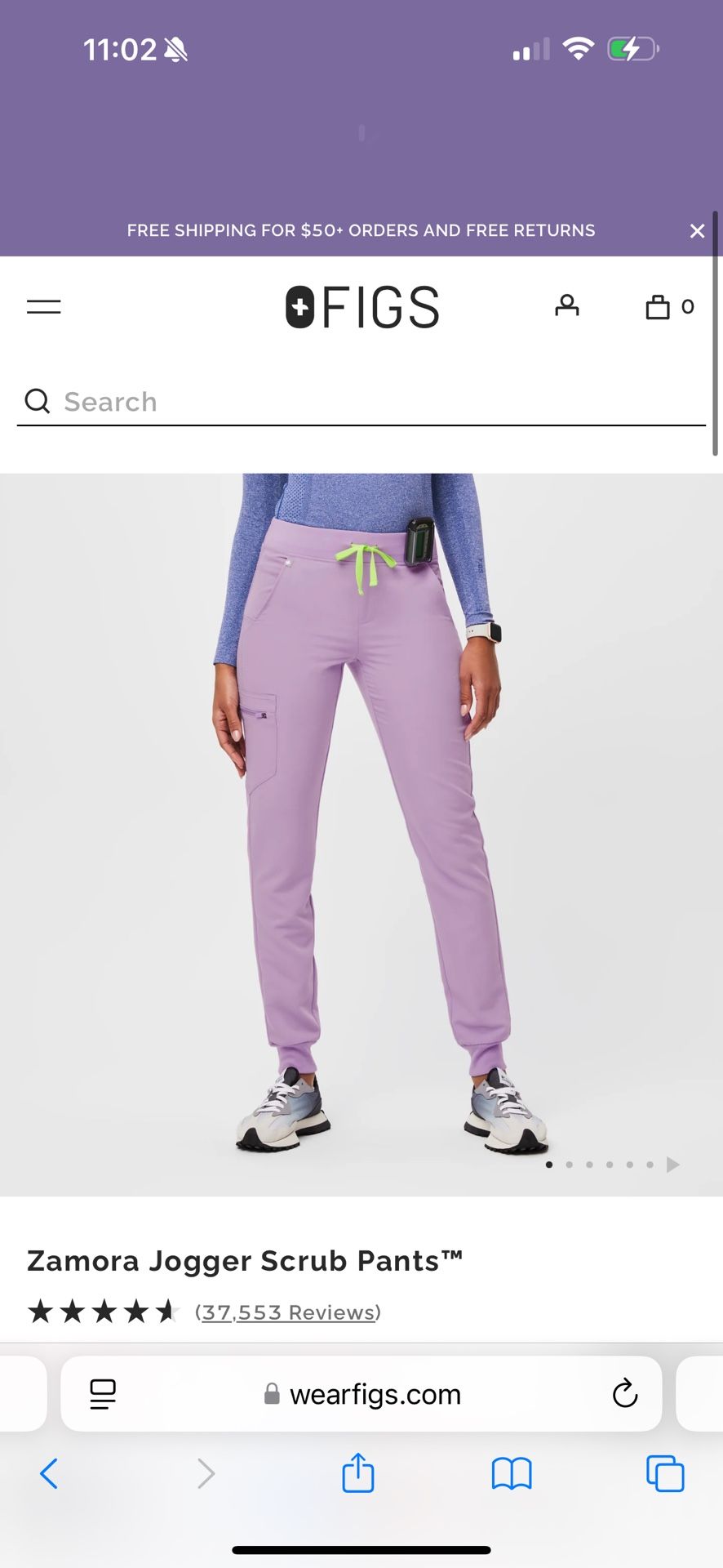 Lilac dawn Zamora Jogger Scrub Pants