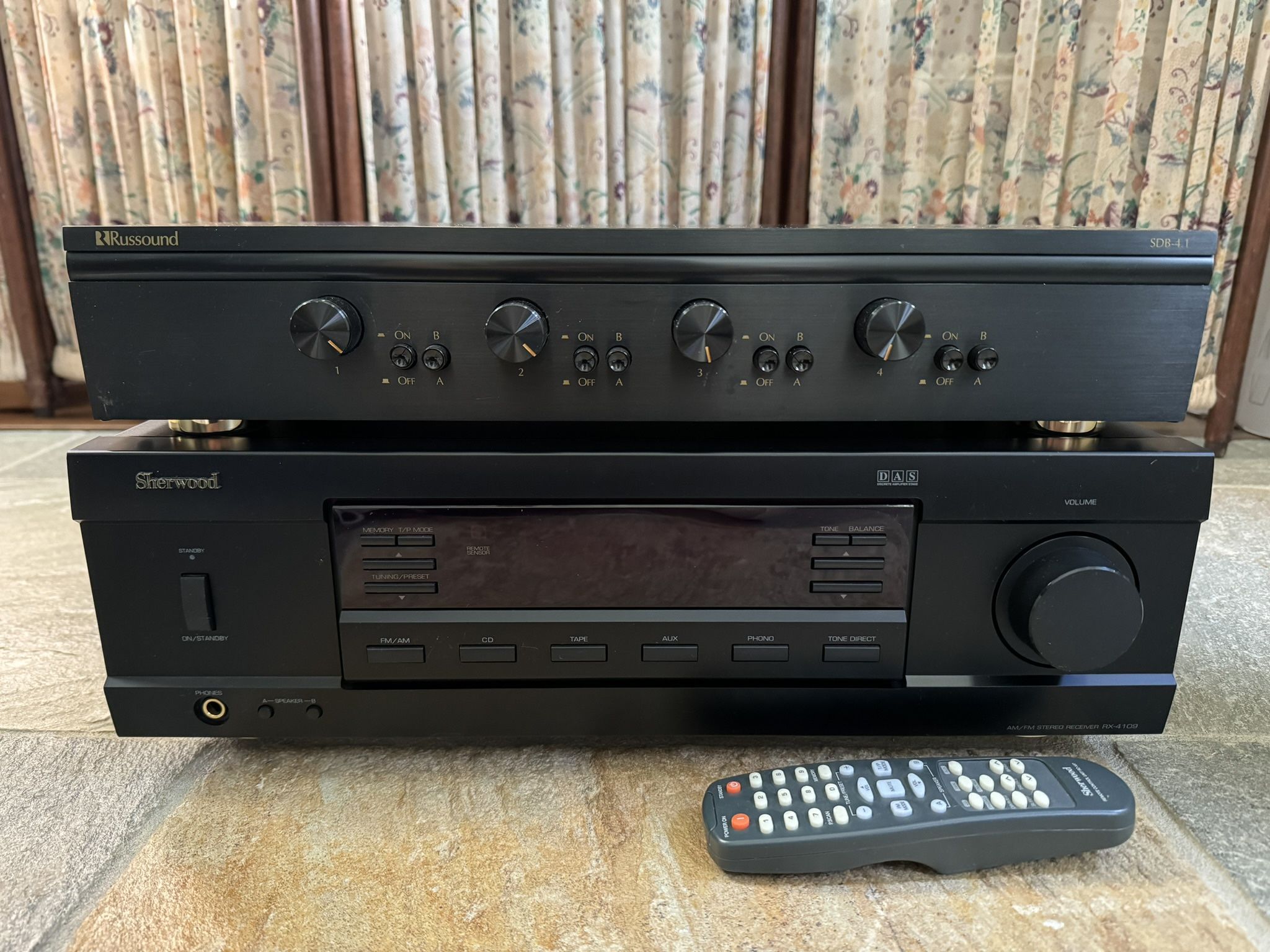 Sherwood RX-4109 Receiver and Russound SDB 4.1 Speaker Selector