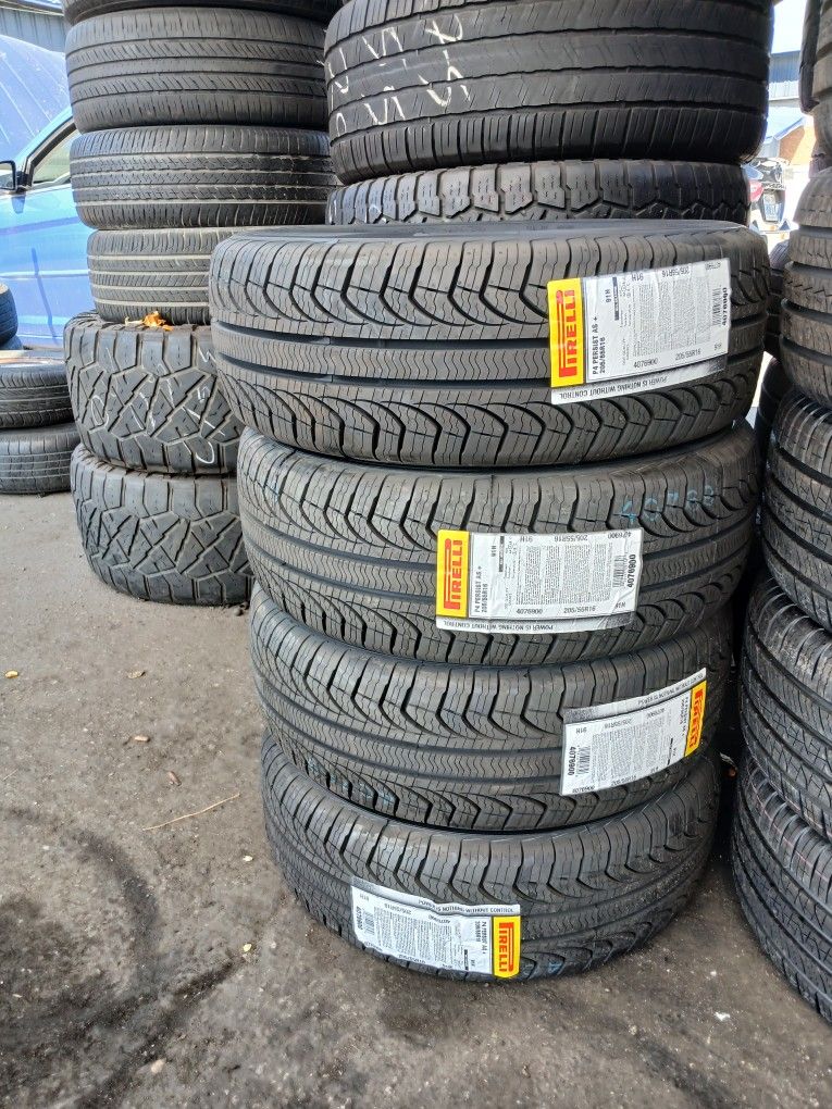 4 New Tires Installed/ 4 Llantas Nuevas Instaladas 205/55/16 Pirelli A/s Tires
