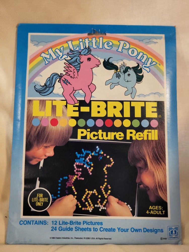 Vintage My Little Pony Lite Brite Refill
