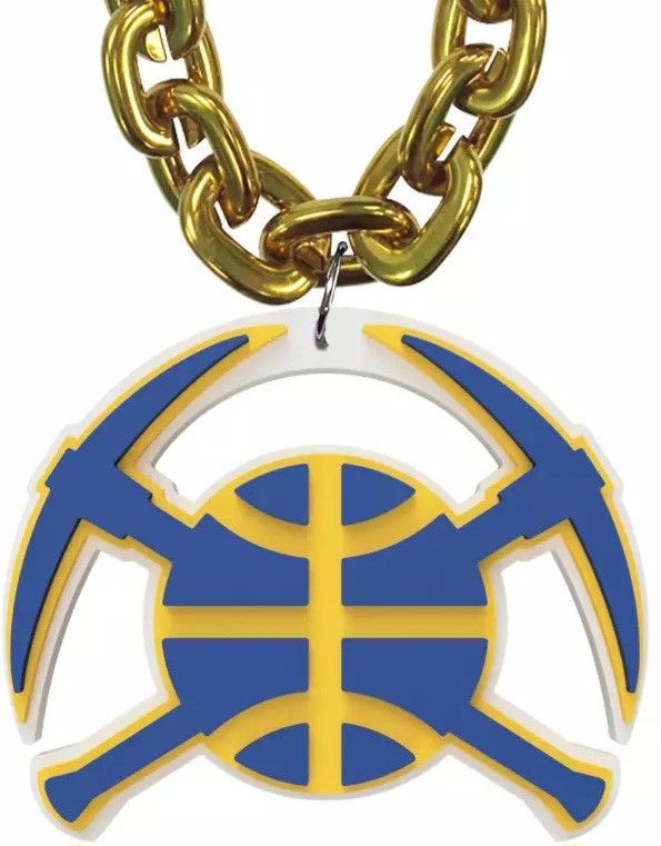 Denver Nuggets Gold Fan Chain Necklaces Brand New