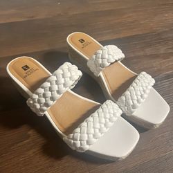 White Wedge Sandals