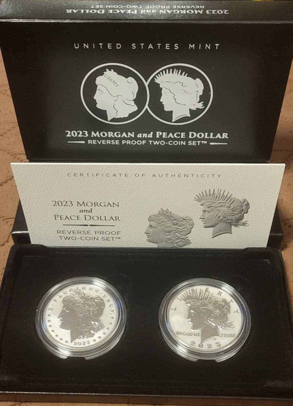2023 Morgan & Peace Dollar Set - 2 piece - Reverse Proof