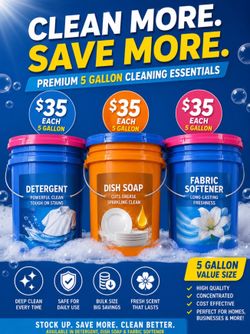 Detergent, Softener, dish soap