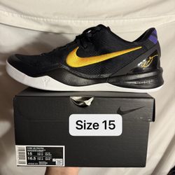 Kobe 8 Lakers Away Men size 15