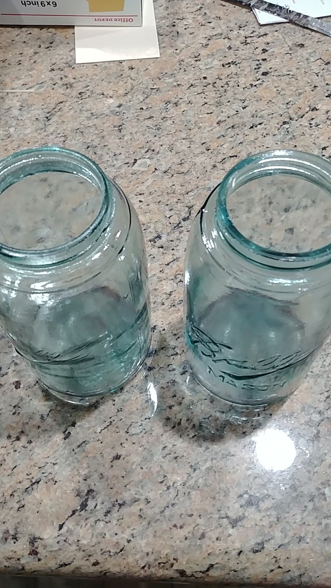 Antique Blue Ball quart jars - 2