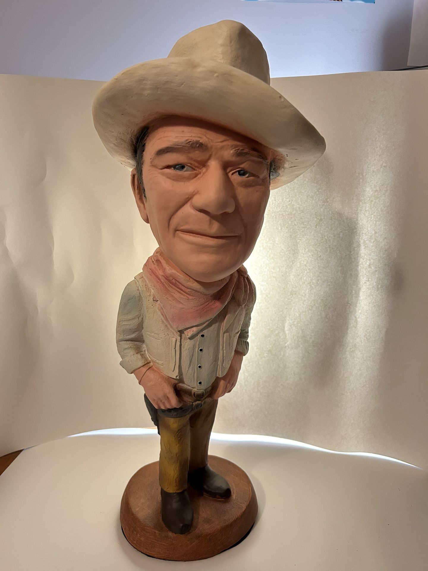 RARE VINTAGE JOHN WAYNE ESCO CHALKWARE STATUE