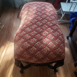 Vintage Red Ottoman/bench