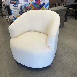 Mainstays Boucle Swivel Accent Chair, Cream