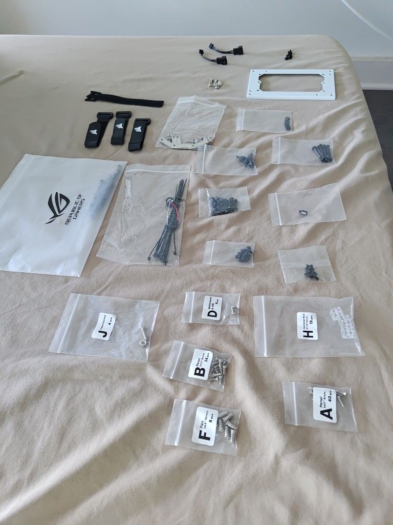 Spares Screws, PSU Cables, Zip ties, Mounting Brackets