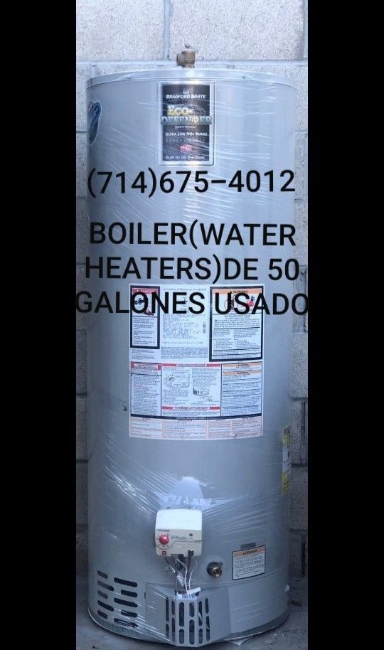 BOILER(WATER HEATERS)DE 50 GALONES USADO DE LA MARCA BRADFORD WHITE!!!