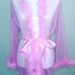 Sheer feather Robe 