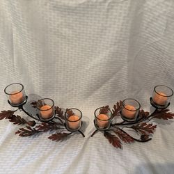 Set of 2 - Falling Leaves Centerpieces