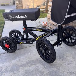  KNEE Scooter, Large Tires And 13” Seat.  Heavy Support 350 Lbs Weight.   New!