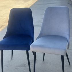 Beautiful Velvet Contrasting Dining Chairs