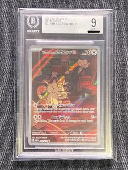 BGS 9 Mint - Team Rocket's Meowth IR - 2025 Scarlet & Violet Destined Rivals