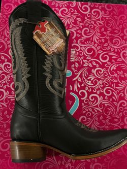 Potrillo Salvaje black leather cowboy boots Women’s size 7 (24 MX)