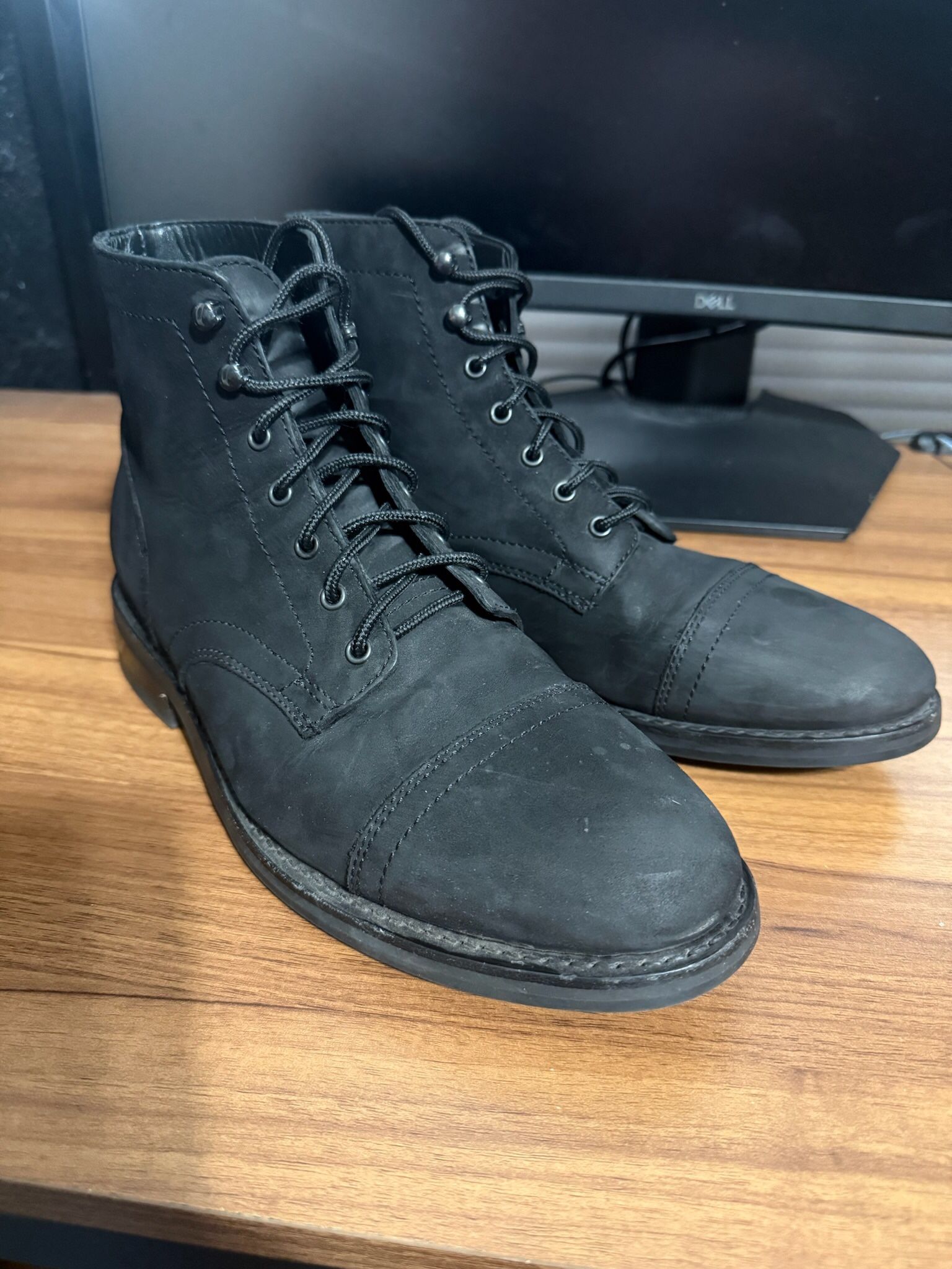 Thursday Boot Co. Captain Black Matte Leather Boots Size 9.5 – Excellent Conditi