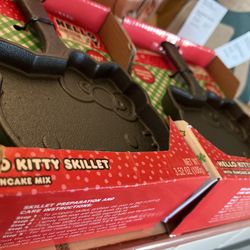 Hello Kitty Face Cast Iron Skillets